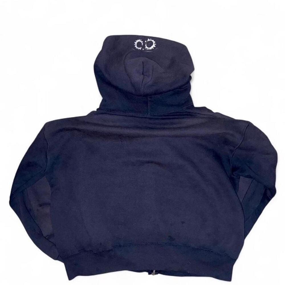 Upcycled Vintage Team USA Olympic Zip-Up Hoodie in Navy Blue